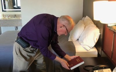 Who put that Bible in your hotel room, and why?