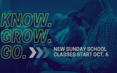 New Sunday school classes start in October